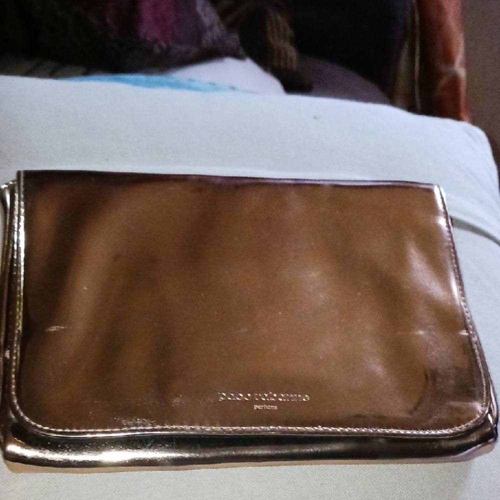 Paco Rabanne Bronze Metallic Clutch